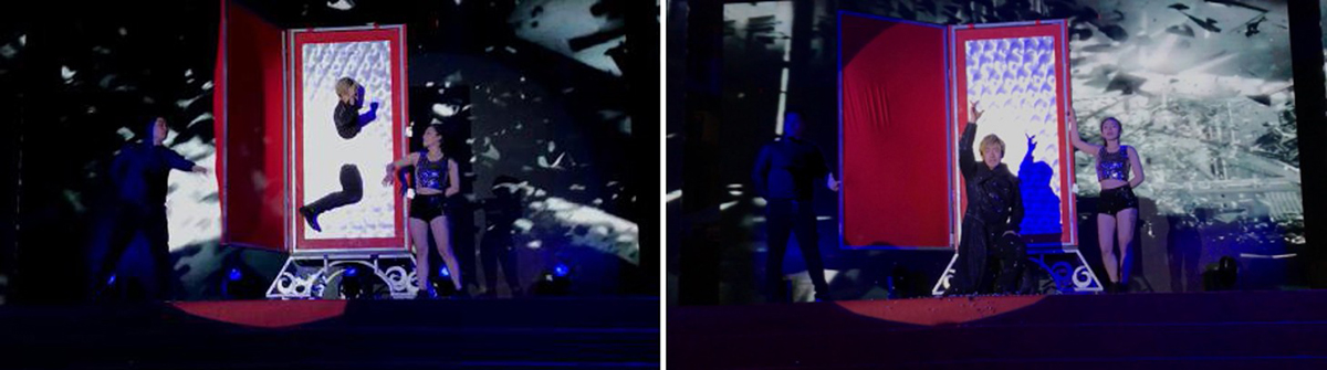 魔術(shù)表演節(jié)目鋼板穿越